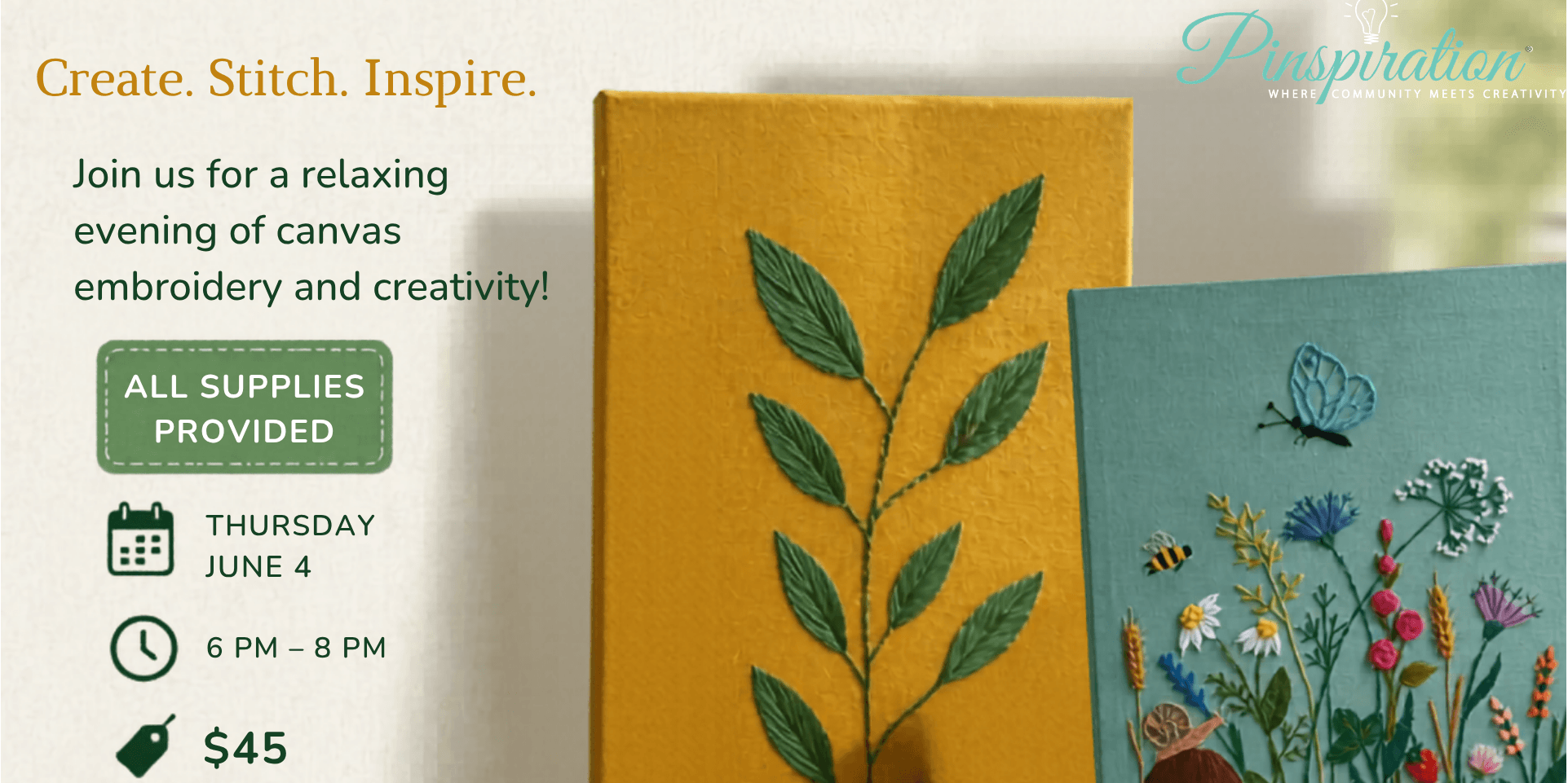 Embroidered Canvas Workshop